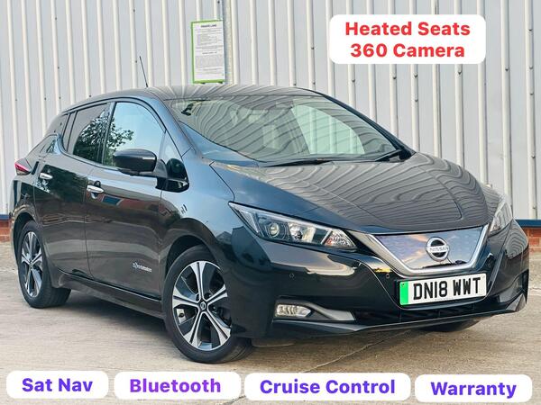Black 2018 Nissan Leaf Hatchback Front-wheel drive Automatic