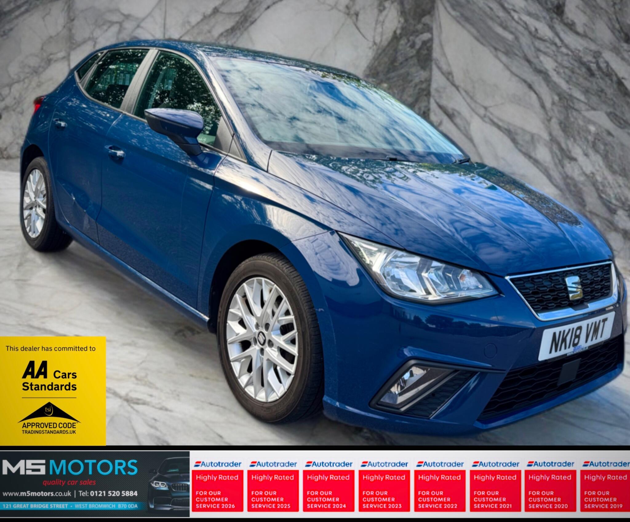 Blue 2018 Seat Ibiza Hatchback Front-wheel drive Manual