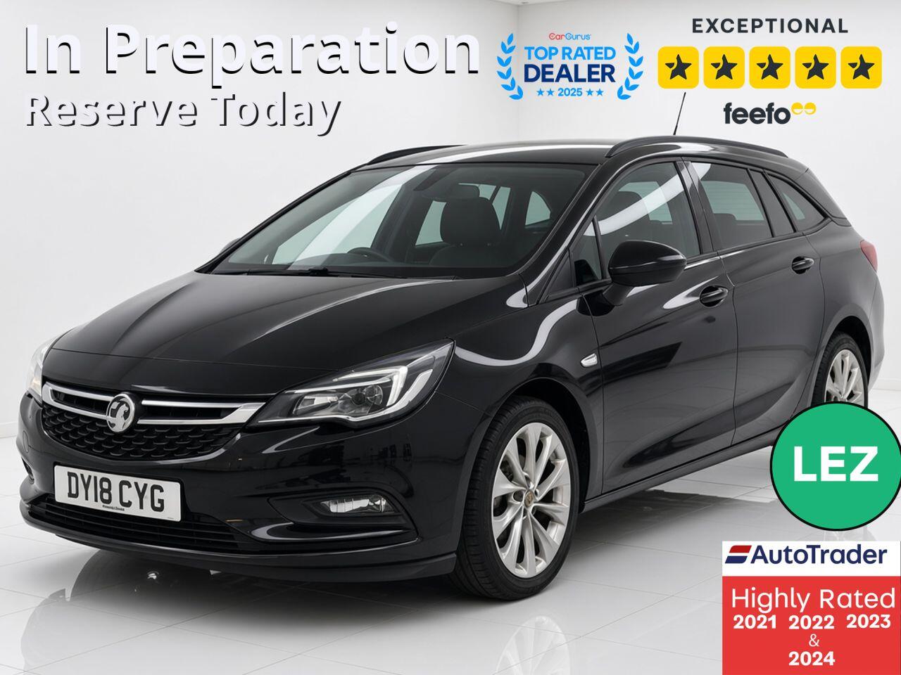 2018 Vauxhall Astra in Black for sale