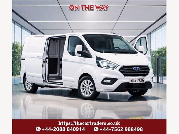 White 2021 Ford Transit Custom 2.0TDCi 300 L1H1 Limited (130PS)(EU6dT) Panel Van auto Van Front-wheel drive Automatic
