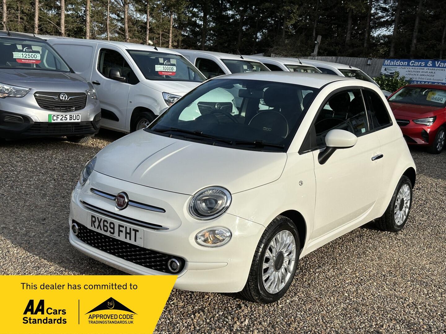 2019 Fiat 500 in White for sale