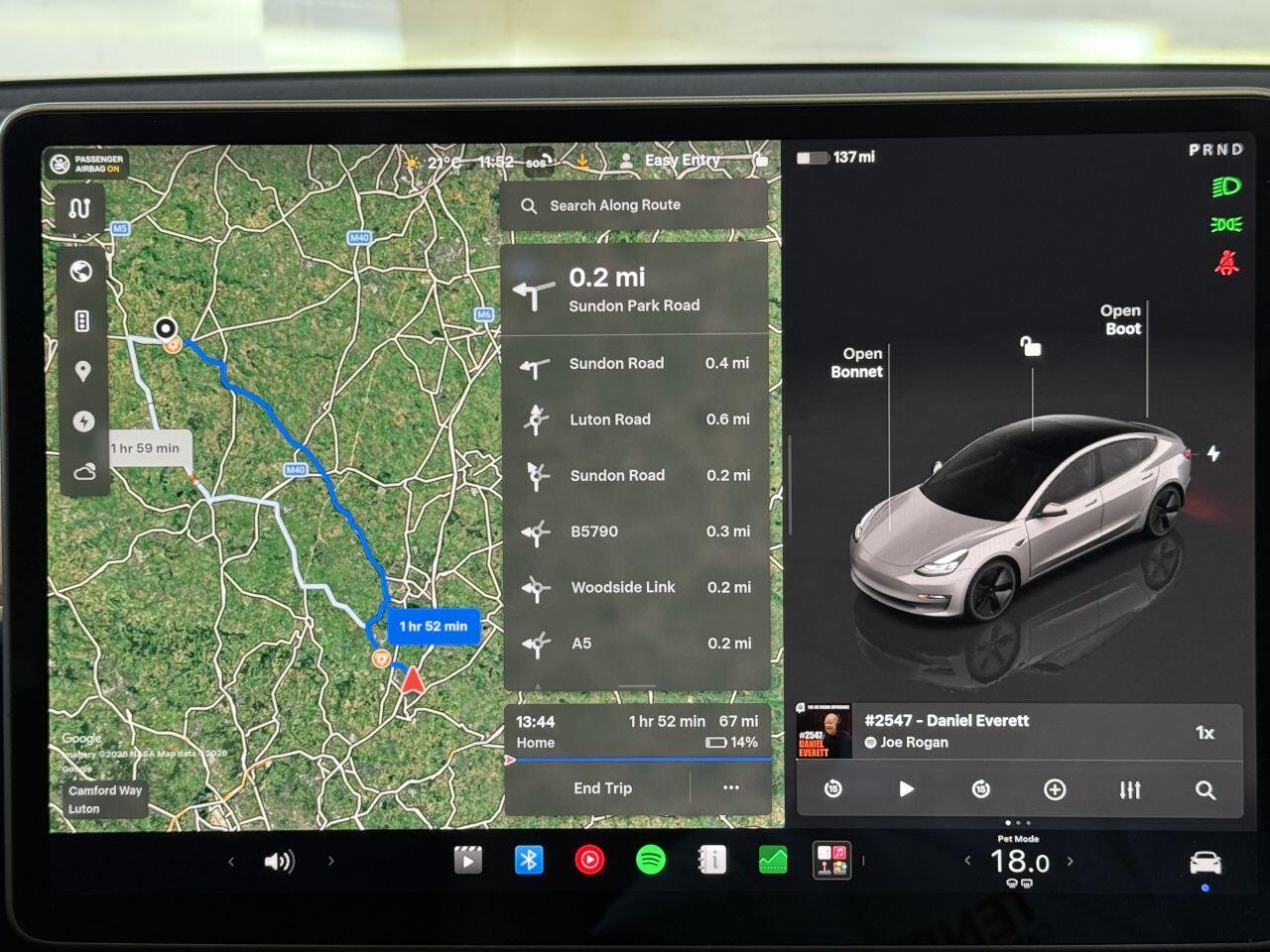 Tesla Model 3 view 45