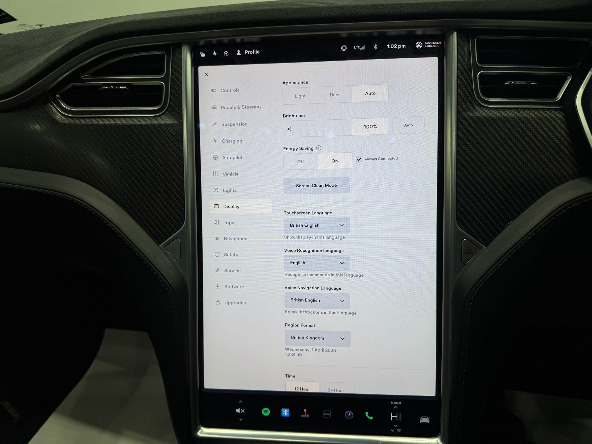 Tesla Model S view 45