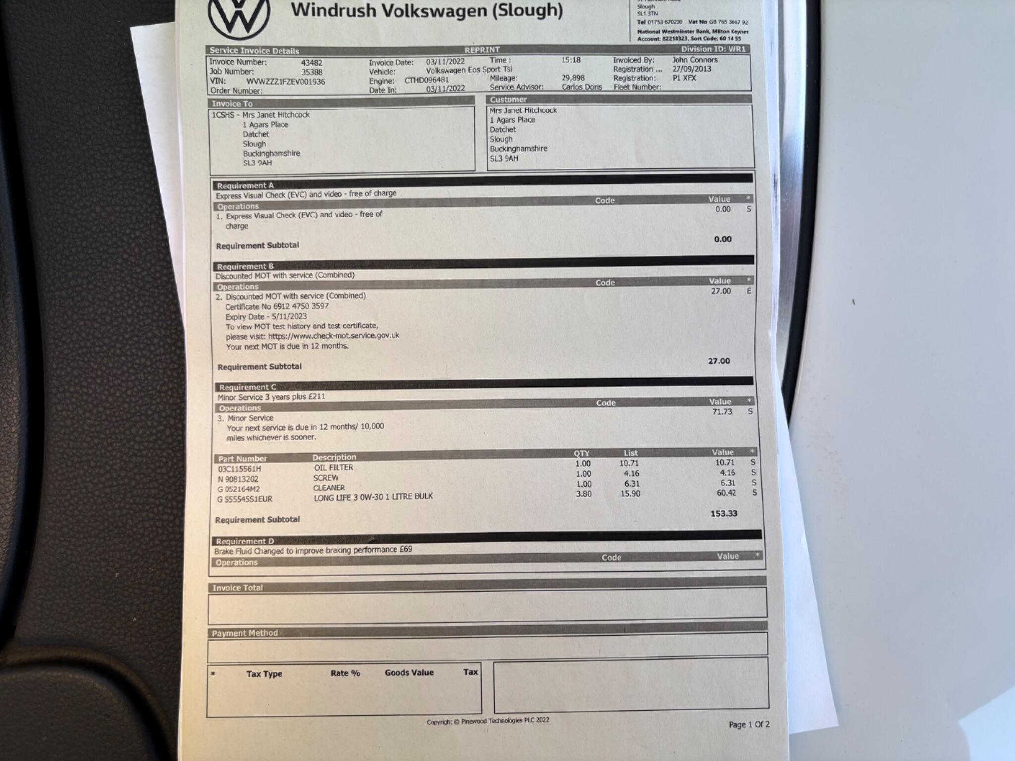 Volkswagen Eos view 25