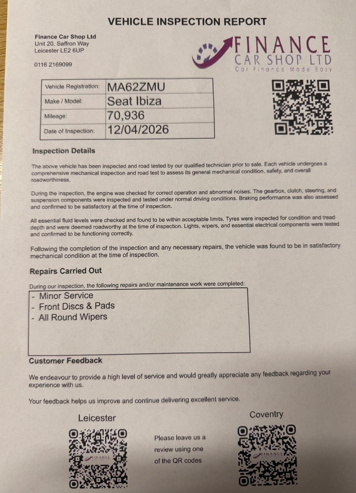 2012 Seat Ibiza 1.2 12v 70 SportCoupe Hatchback 3d