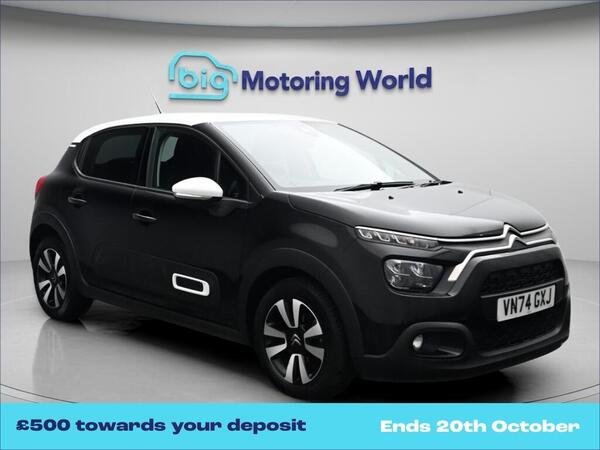 Black 2024 Citroen C3 Hatchback Front-wheel drive Manual