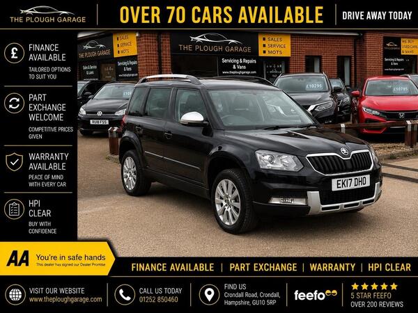 Black 2017 Skoda Yeti Outdoor Estate Front-wheel drive Automatic