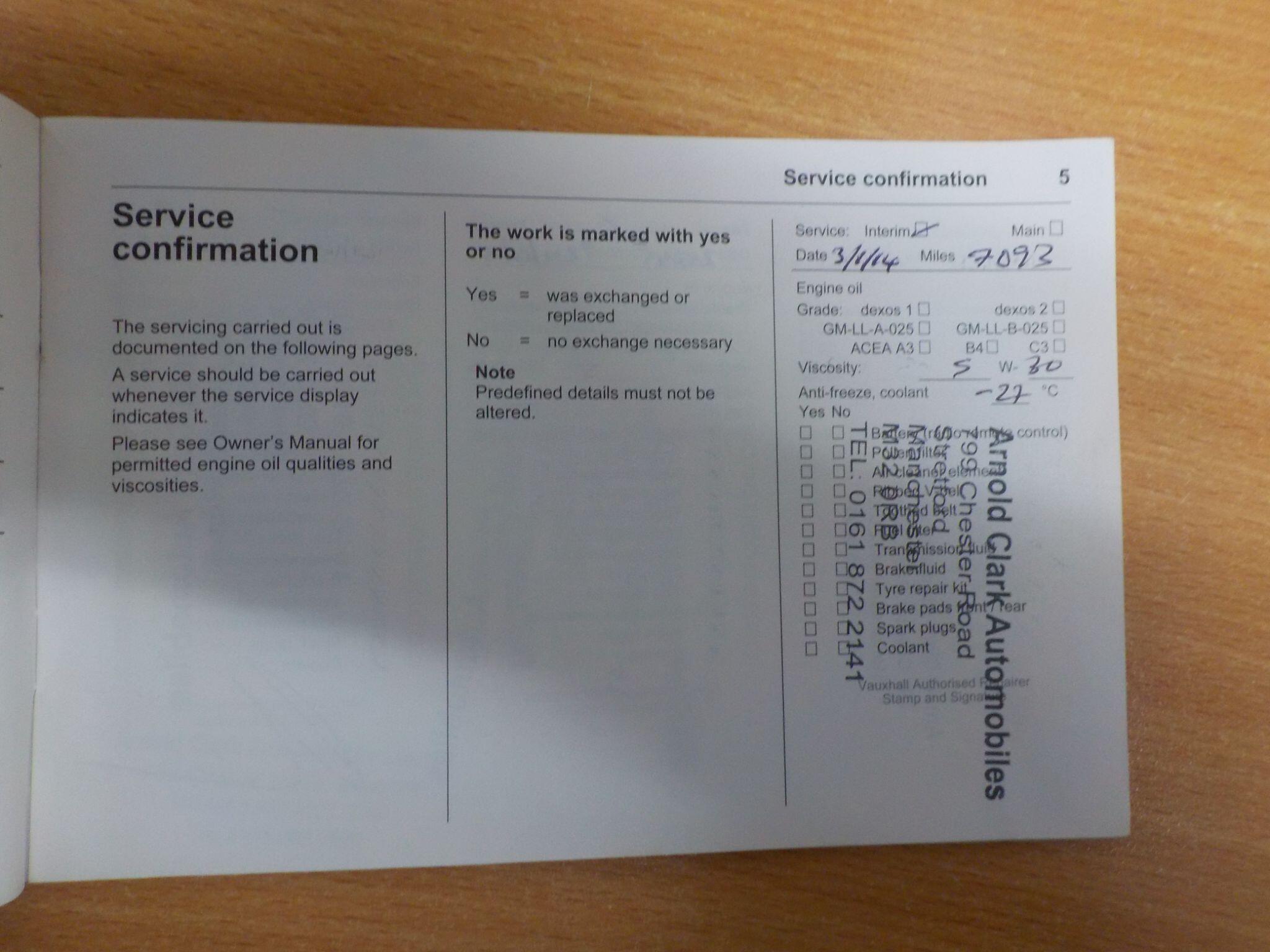 Vauxhall Zafira Tourer 1.8 16V Exclusiv Euro 5 5dr