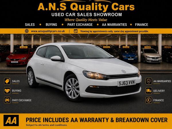 White 2013 Volkswagen Scirocco Coupe Front-wheel drive Manual