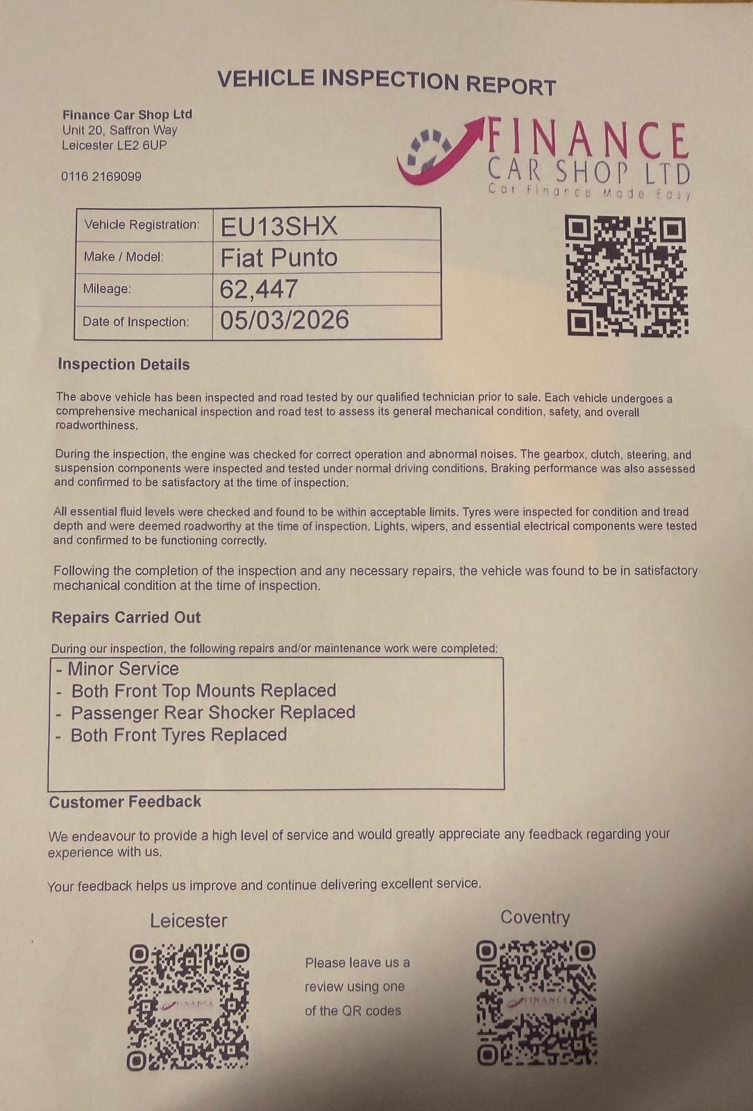 2013 Fiat Punto 1.4 Easy 8v (77bhp) (Brio) 5d