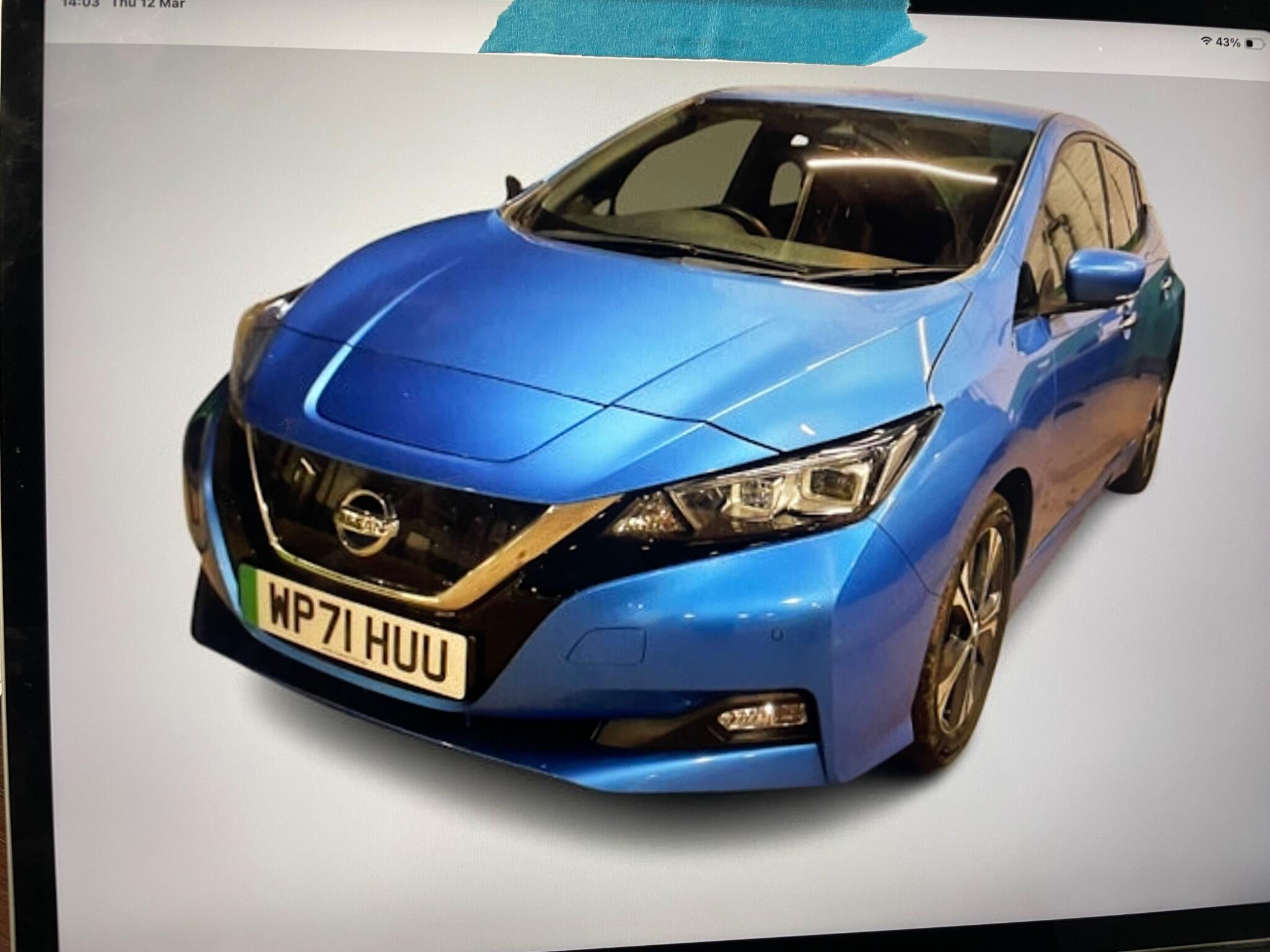 2021 LEAF TEKNA 40 HATCHBACK 5DR 2021 AUTOMATIC RANGE 168 MILES ODOMETER 34025 MILES... photo