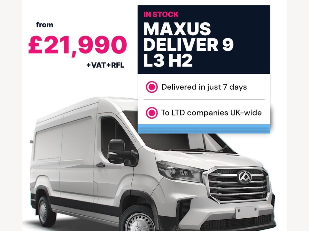 MAXUS Deliver 9 Panel Van 2.0 D20 FWD L3 H2 Euro 6 (s/s) 5dr