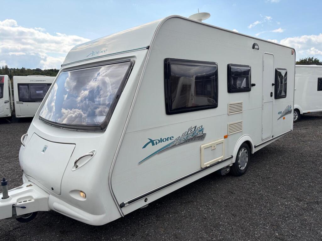 Elddis Xplore 495 Tourer Lightweight fixed bed mover awnings x2 service starter pack trade sale