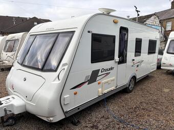 Elddis Crusader Aurora Tourer Fixed bed motor mover awning starter pack service vgc