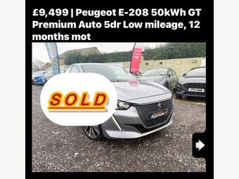 Peugeot E-208 Hatchback 50kWh GT Premium Auto 5dr
