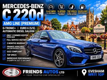 Mercedes-Benz C Class Saloon 2.1 C220d AMG Line (Premium) G-Tronic+ Euro 6 (s/s) 4dr