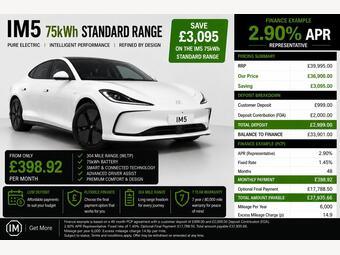 MG MG IM5 75kWh Standard Range Saloon Auto 5dr