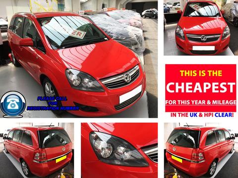 Vauxhall Zafira MPV 1.6 16V Design Euro 5 5dr (SNav)