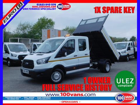 Ford Transit Tipper 2.0 350 EcoBlue 1-Way Double Cab Tipper RWD L3 Euro 6 4dr (1-Way, 1-Stop, DRW)