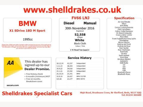 BMW X1 SUV 2.0 18d M Sport sDrive Euro 6 (s/s) 5dr