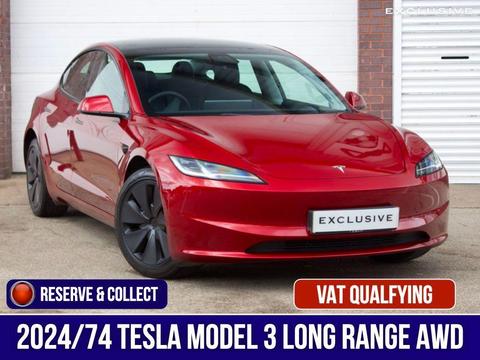 Tesla Model 3 Saloon (Dual Motor) Long Range Auto 4WDE 4dr