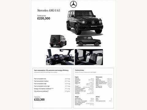 Mercedes-Benz G Class SUV 4.0 G63 V8 BiTurbo MHEV AMG Magno Edition SpdS+9GT 4WD Euro 6 (s/s) 5dr