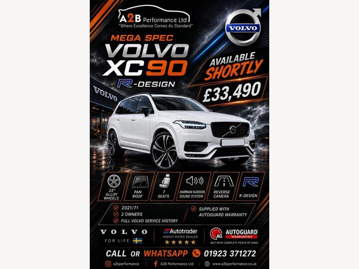 Volvo XC90 2.0 B5 MHEV R-Design Auto 4WD Euro 6 (s/s) 5dr
