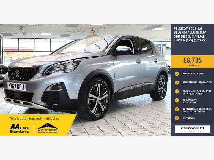 Peugeot 3008 1.6 BlueHDi Allure Euro 6 (s/s) 5dr