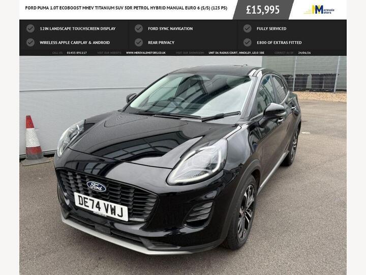 Ford PUMA 1.0T EcoBoost MHEV Titanium Euro 6 (s/s) 5dr