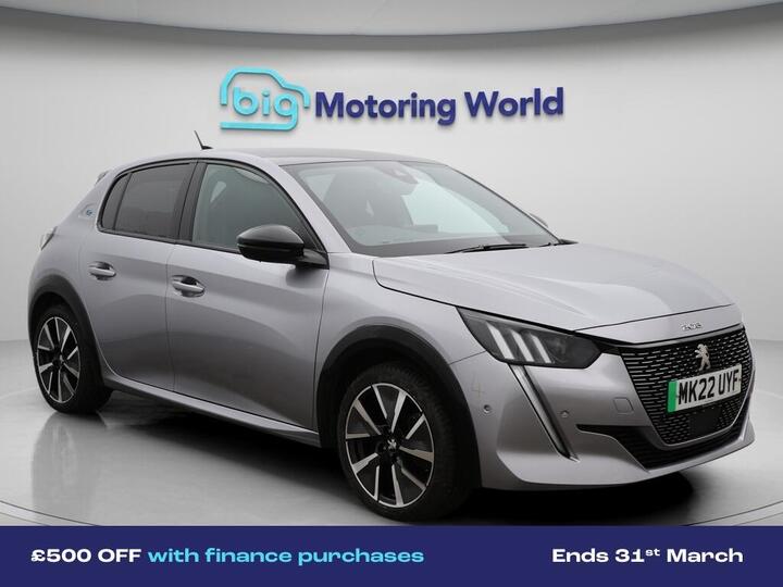 Peugeot E-208 50kWh GT Auto 5dr (7kW Charger)