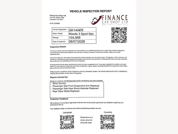 Mazda Mazda3 2.0 SKYACTIV-G Sport Nav Euro 5 (s/s) 5dr