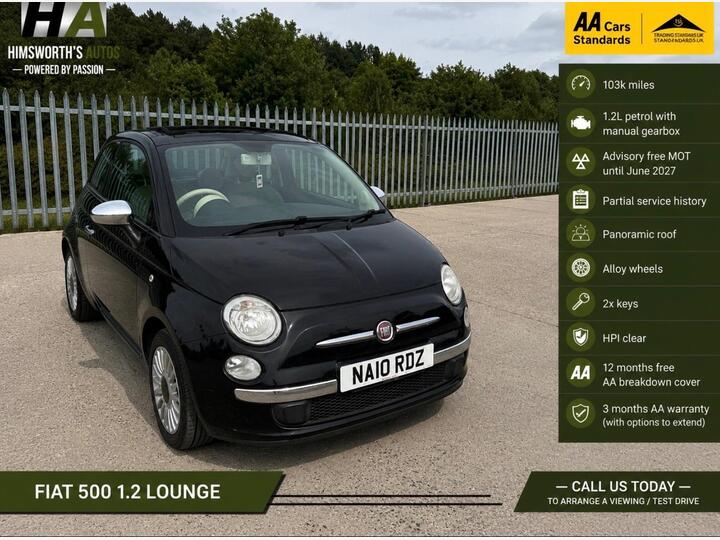 Fiat 500 1.2 Lounge Euro 5 (s/s) 3dr