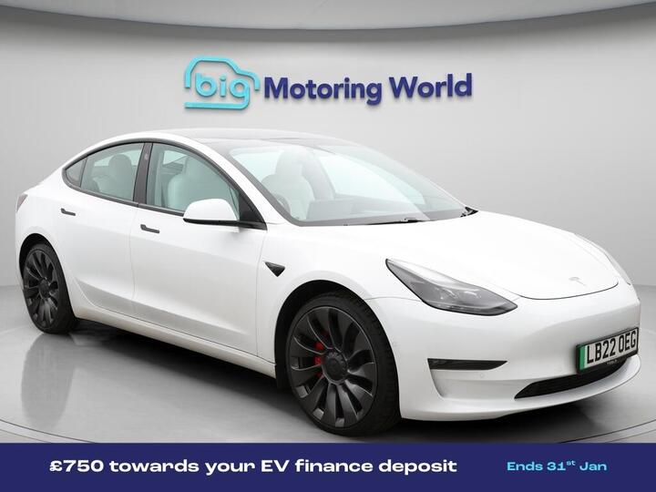 Tesla Model 3 (Dual Motor) Performance Auto 4WDE 4dr (Performance Upgrade)