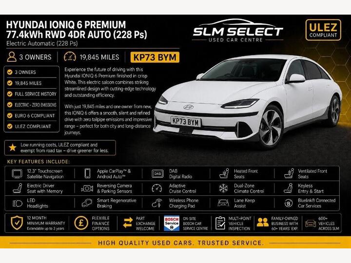 Hyundai IONIQ 6 77.4kWh Ultimate Auto AWD 4dr