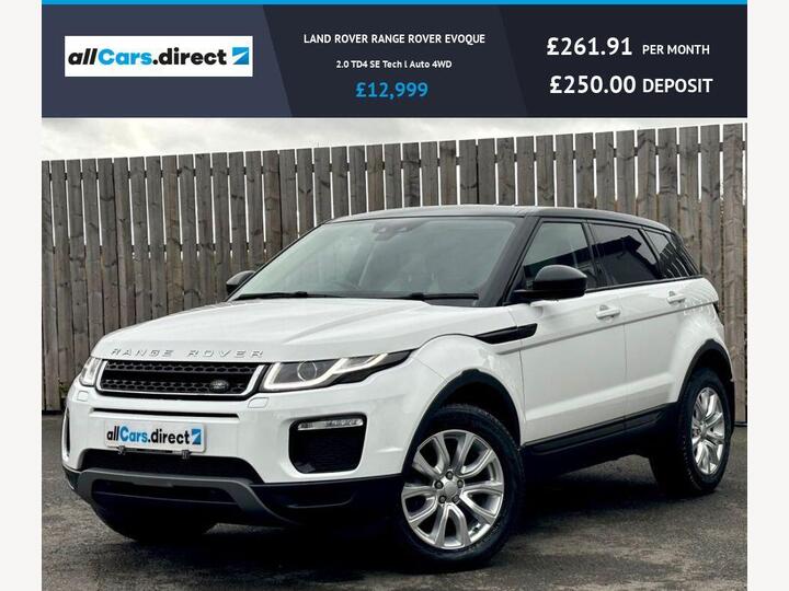 Land Rover RANGE ROVER EVOQUE 2.0 TD4 SE Tech Auto 4WD Euro 6 (s/s) 5dr Land Rover RANGE ROVER EVOQUE 2.0 TD4 SE Tech Auto 4WD Euro 6 (s/s) 5dr