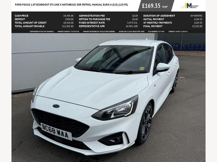 Ford FOCUS 1.0T EcoBoost ST-Line X Euro 6 (s/s) 5dr