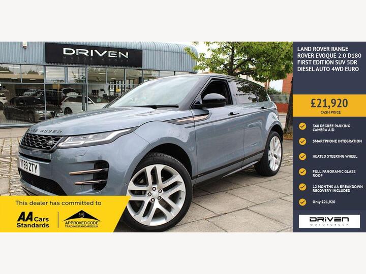 Land Rover RANGE ROVER EVOQUE 2.0 D180 First Edition Auto 4WD Euro 6 (s/s) 5dr Land Rover RANGE ROVER EVOQUE 2.0 D180 First Edition Auto 4WD Euro 6 (s/s) 5dr