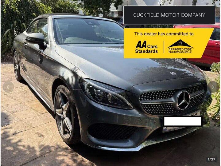 Mercedes-Benz C Class 2.0 C200 AMG Line Cabriolet G-Tronic+ Euro 6 (s/s) 2dr
