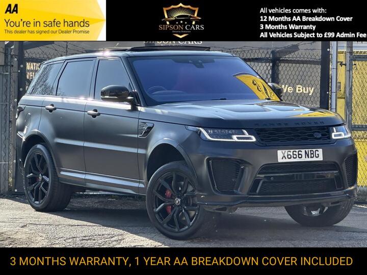 Land Rover Range Rover Sport 5.0 P575 V8 SVR Auto 4WD Euro 6 (s/s) 5dr