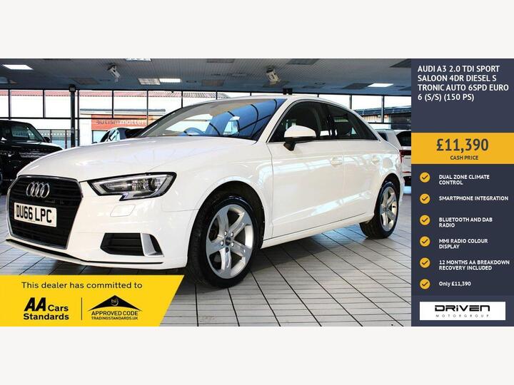 Audi A3 2.0 TDI Sport S Tronic Auto 6Spd Euro 6 (s/s) 4dr