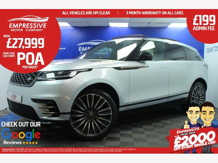Land Rover RANGE ROVER VELAR 2.0 D240 R-Dynamic HSE Auto 4WD Euro 6 (s/s) 5dr