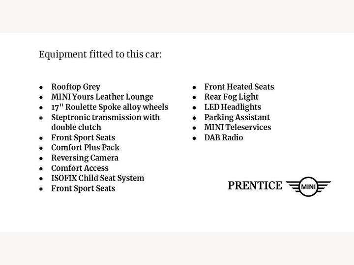 MINI Hatch 1.5 Cooper Exclusive Steptronic Euro 6 (s/s) 5dr