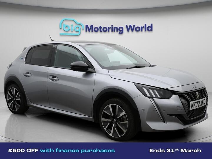 Peugeot E-208 50kWh GT Premium Auto 5dr (7kW Charger)