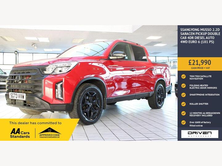 SsangYong MUSSO 2.2D Saracen Auto 4WD Euro 6 4dr