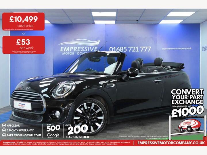 MINI CONVERTIBLE 1.5 Cooper Exclusive Euro 6 (s/s) 2dr