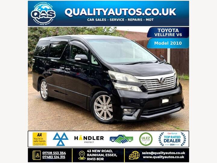 Toyota Vellfire TOYOTA VELLFIRE Z PLATINUM 4WD V6 AUTO BLACK 3.5L 7SEAT ULEZ 10-60 FRESH IM