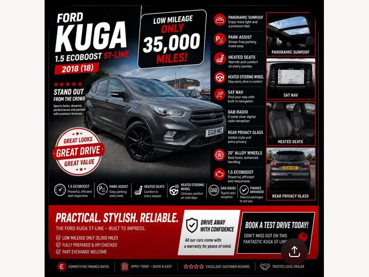 Ford Kuga 1.5T EcoBoost ST-Line Euro 6 (s/s) 5dr