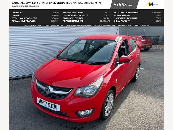 Vauxhall VIVA 1.0i SE Euro 6 5dr