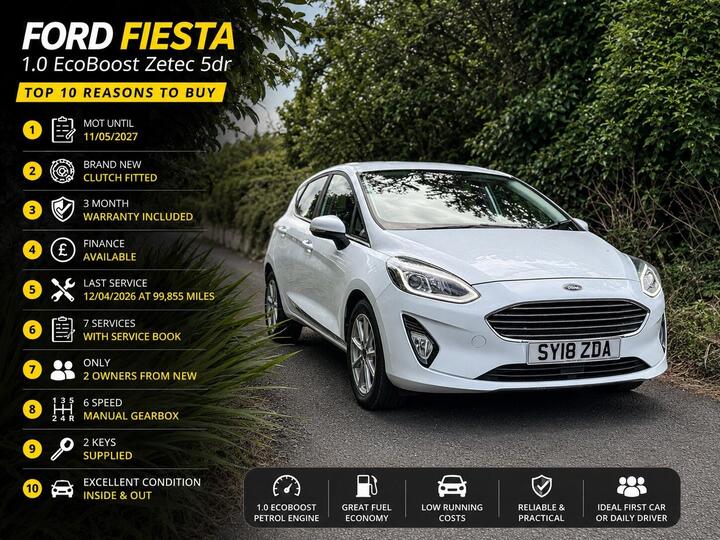 Ford Fiesta 1.0T EcoBoost Zetec Euro 6 (s/s) 5dr