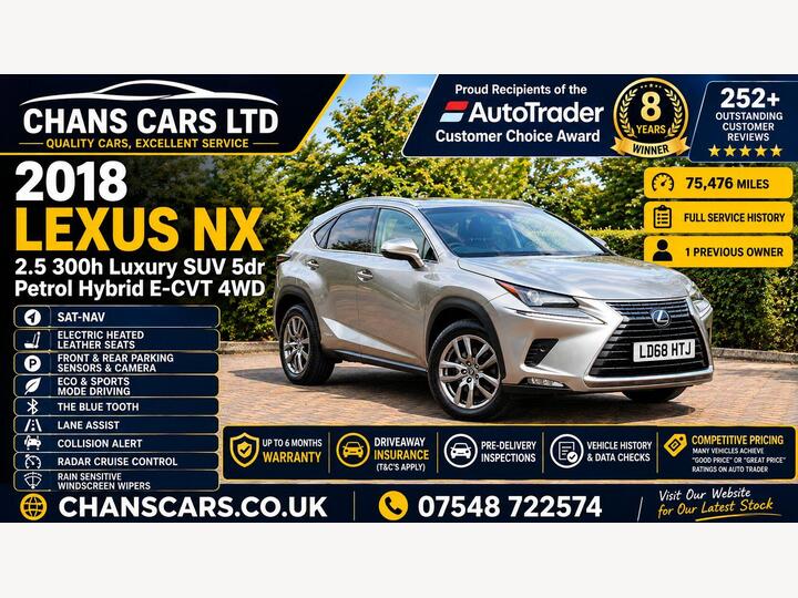 Lexus NX 2.5 300h Luxury E-CVT 4WD Euro 6 (s/s) 5dr